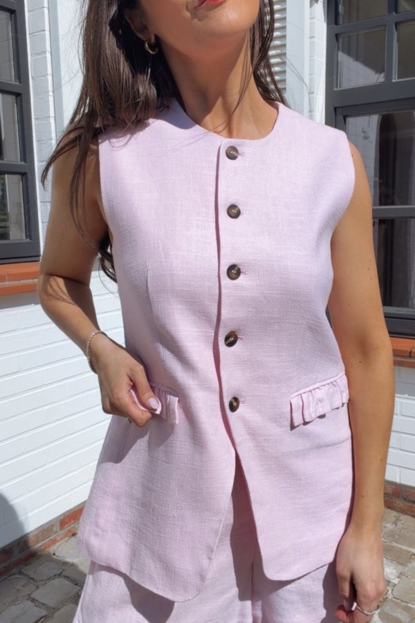 AGANA LINEN WAISTCOAT