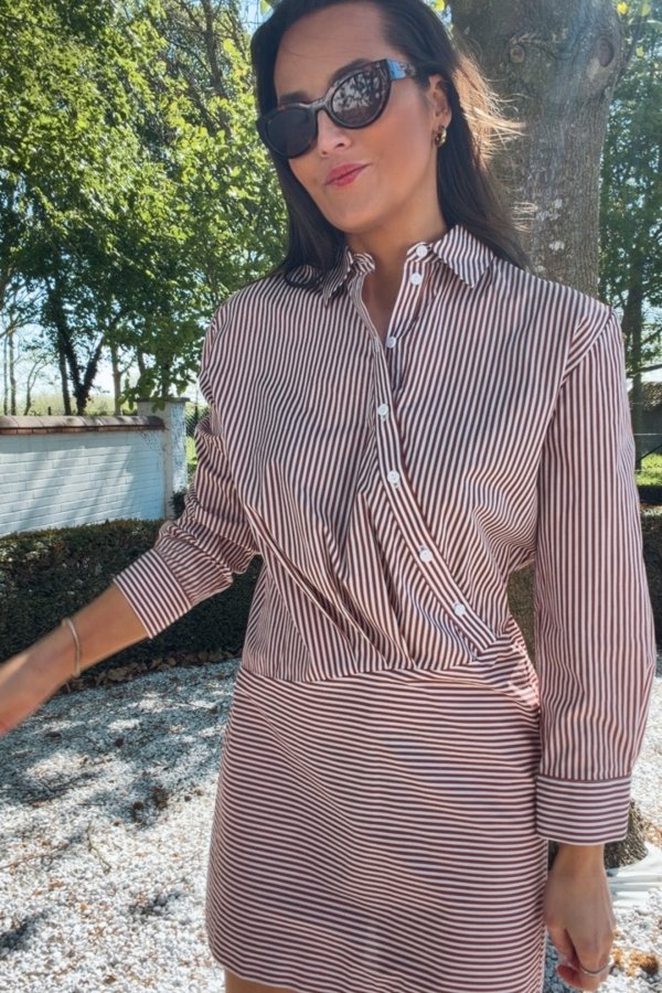 PAULA C STRIPE DRESS