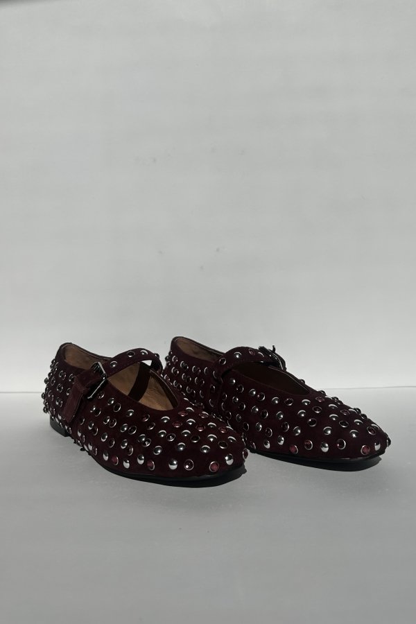 BURGUNDY STRASS BALLERINA